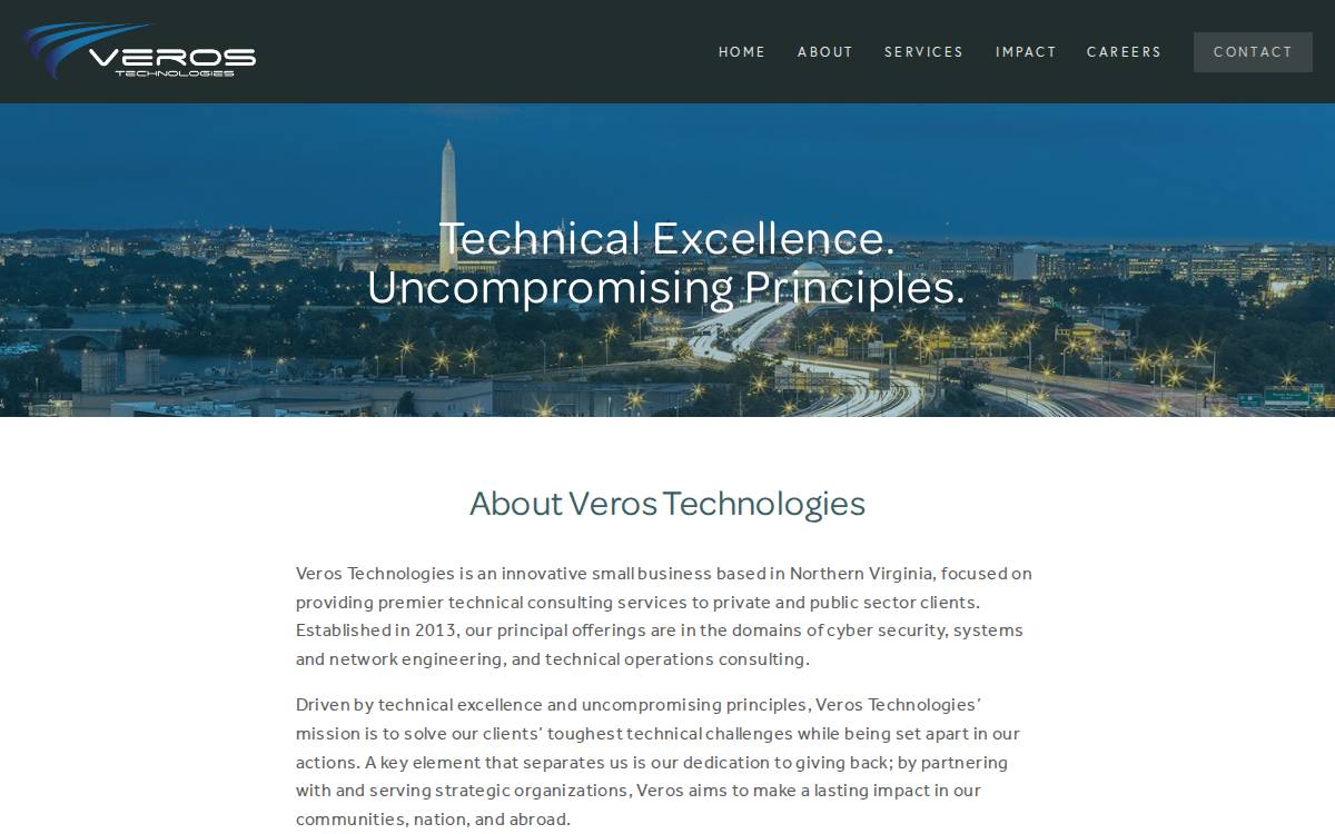 Verostech website preview