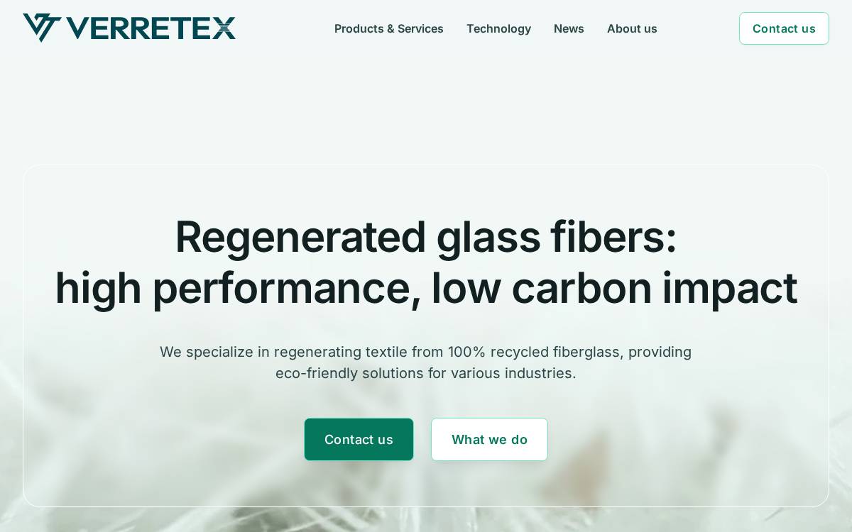 Verretex website preview