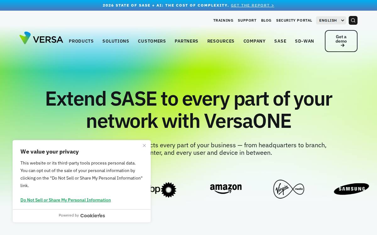 Versa website preview