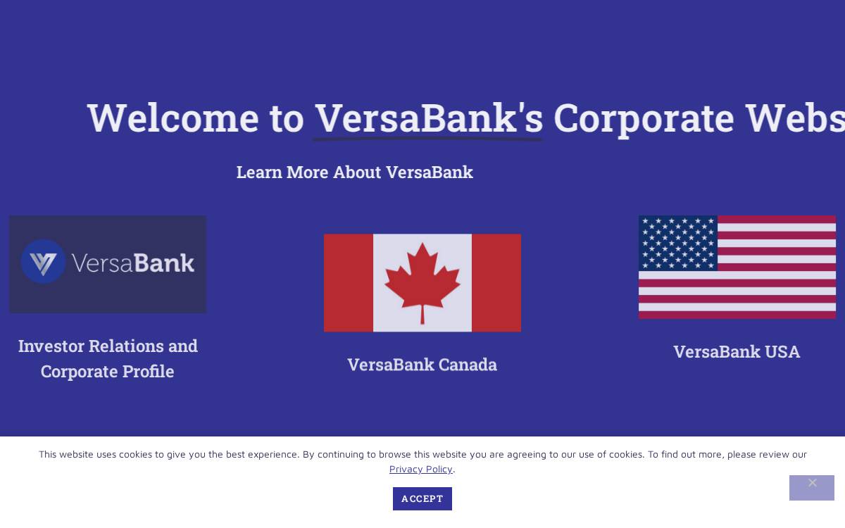 Versabank website preview