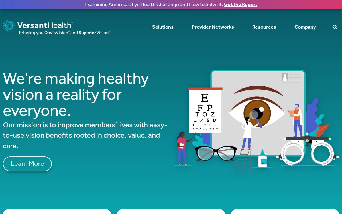 Versant Health website preview