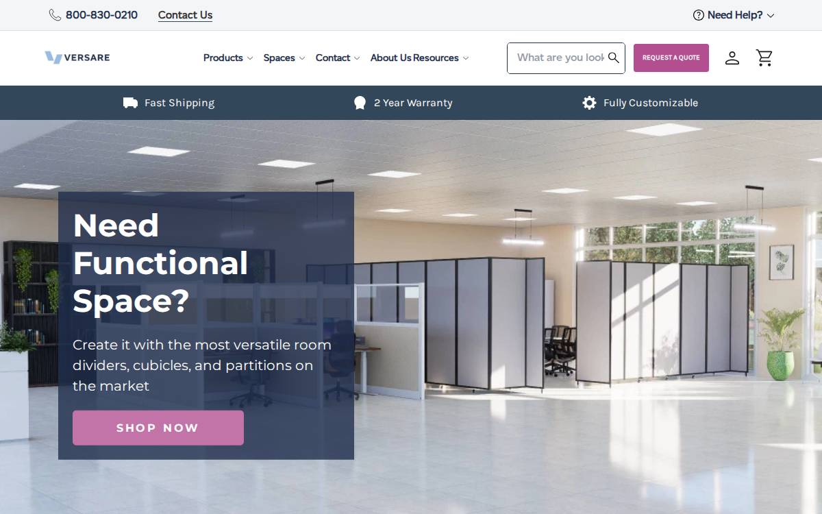 Versare website preview