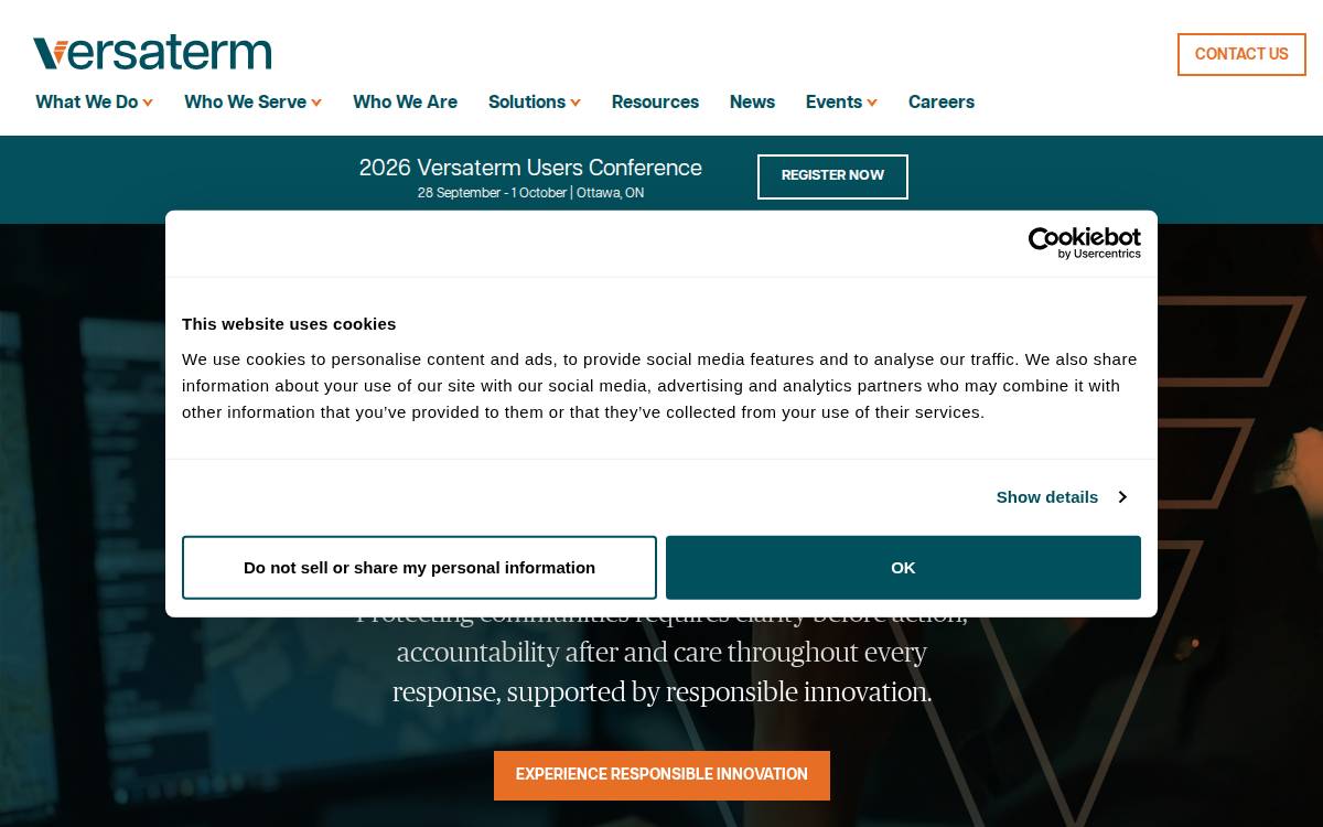 Versaterm website preview