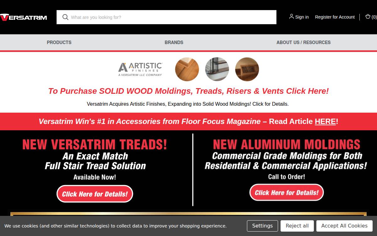 Versatrim website preview