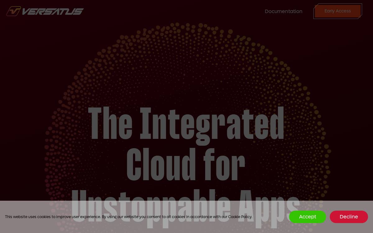 Versatus Infrastructure website preview