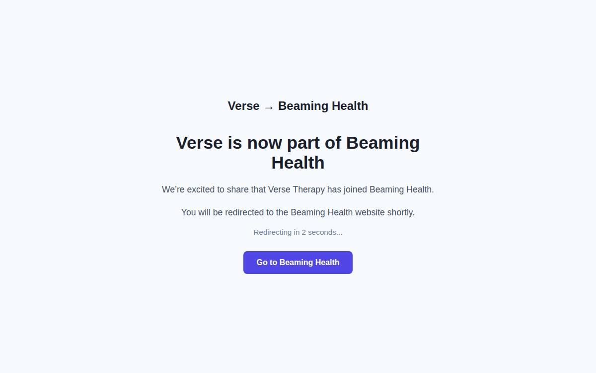 Verse Therapy website preview