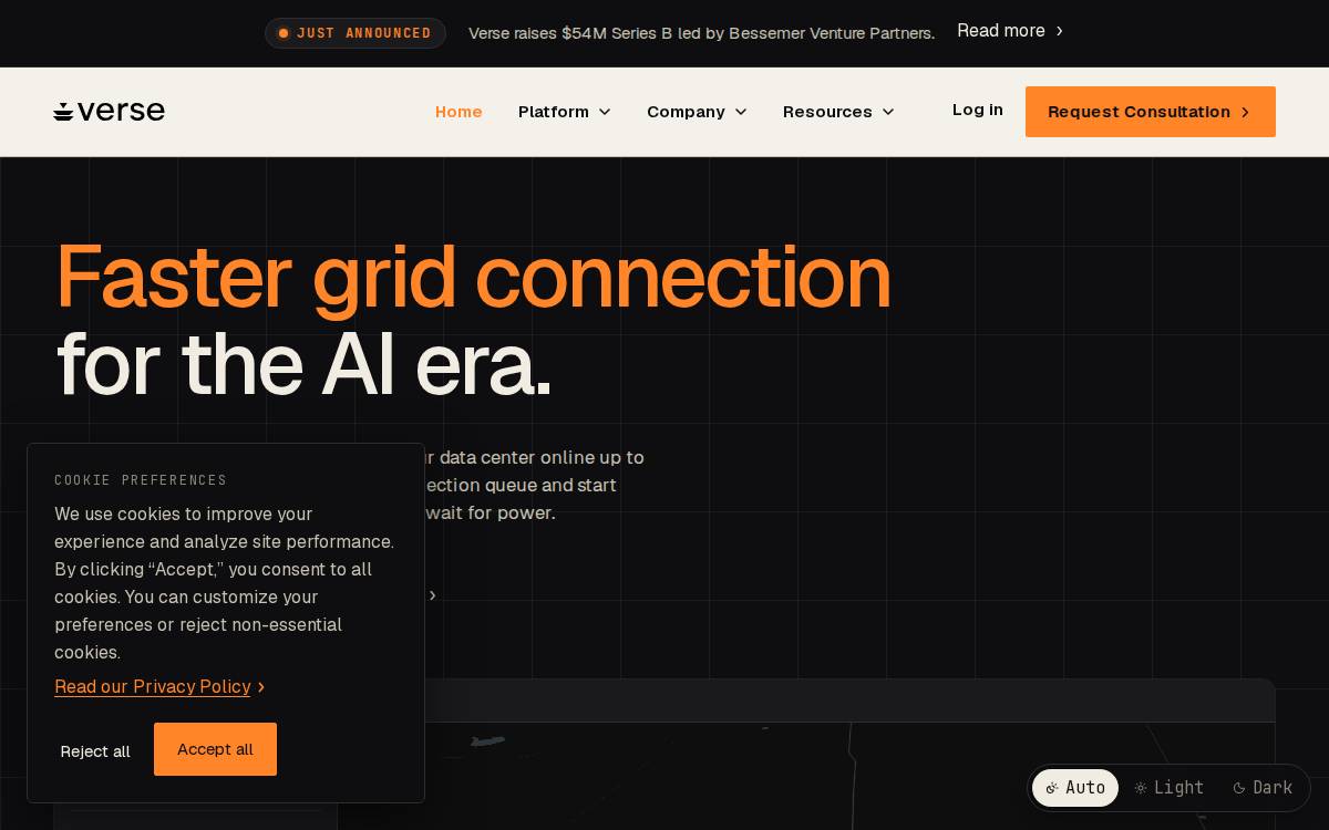 Verse website preview