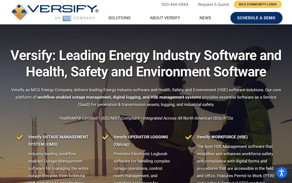Versify website preview