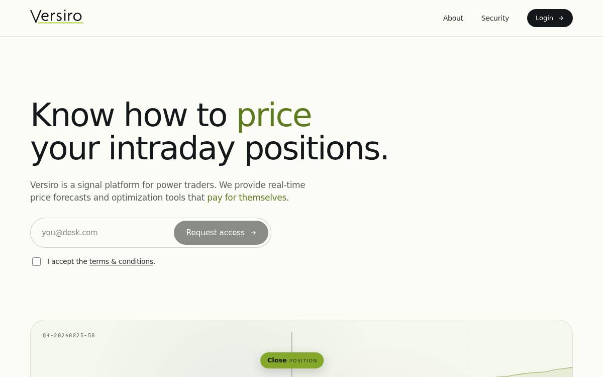 Versiro website preview