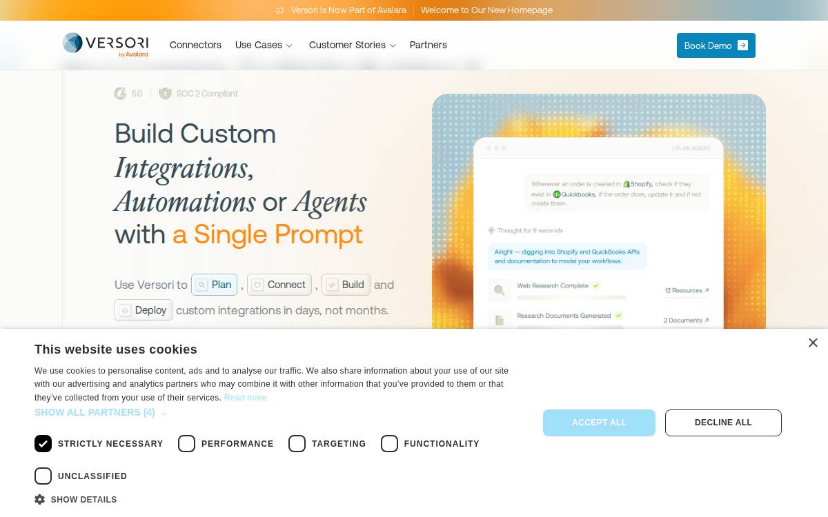 Versori website preview