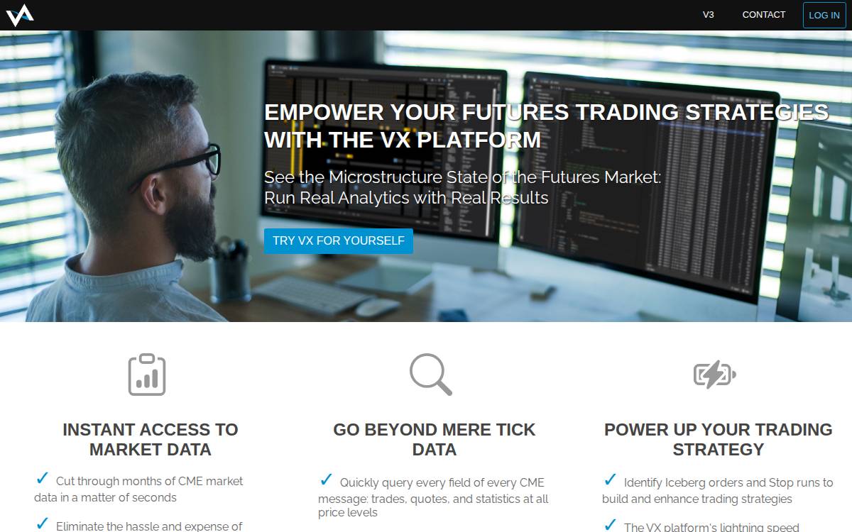 Vertex Analytics website preview