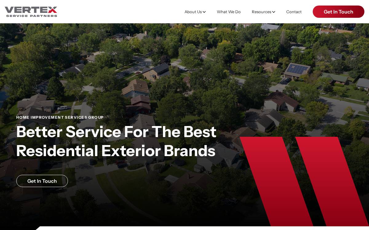 Vertex Service Partners website preview