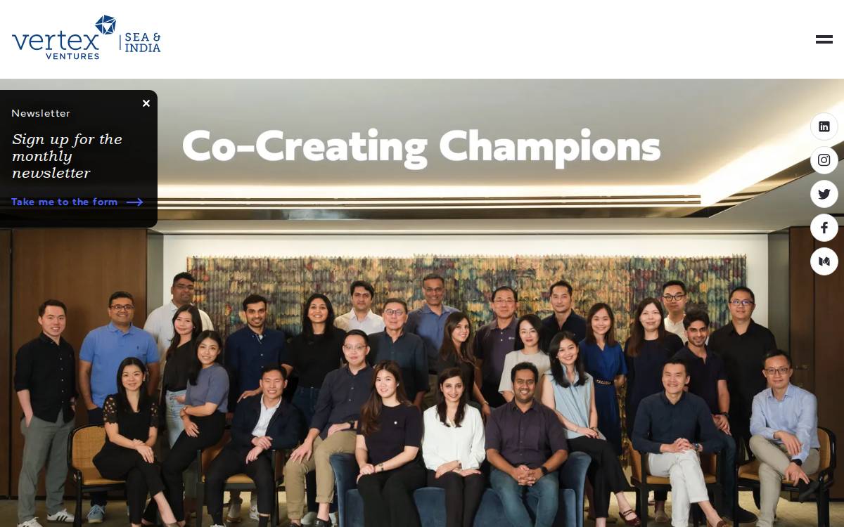 Vertexventures website preview
