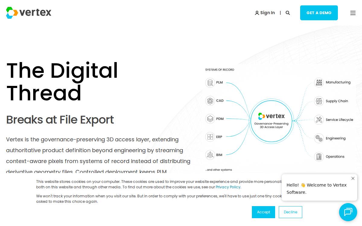Vertexvis website preview
