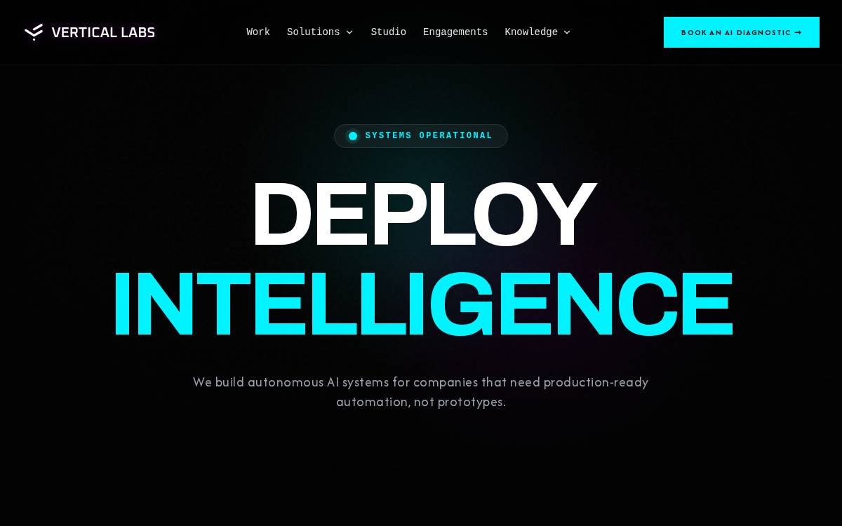 Verticallabs website preview