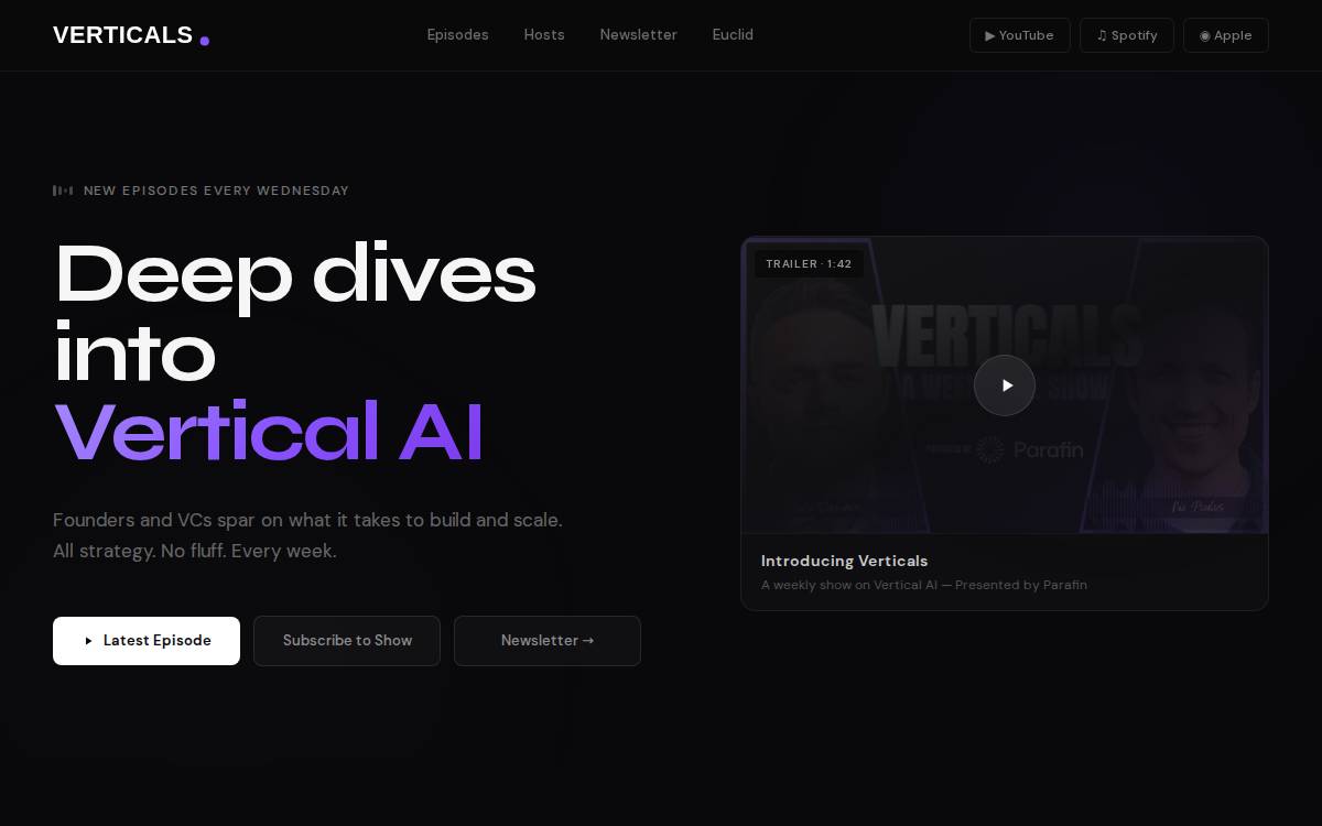 Verticals website preview