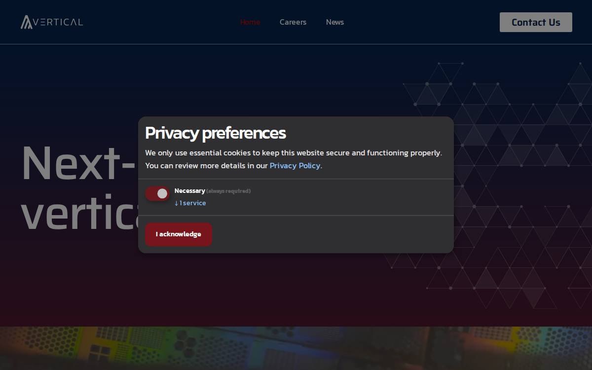 Verticalsemi website preview