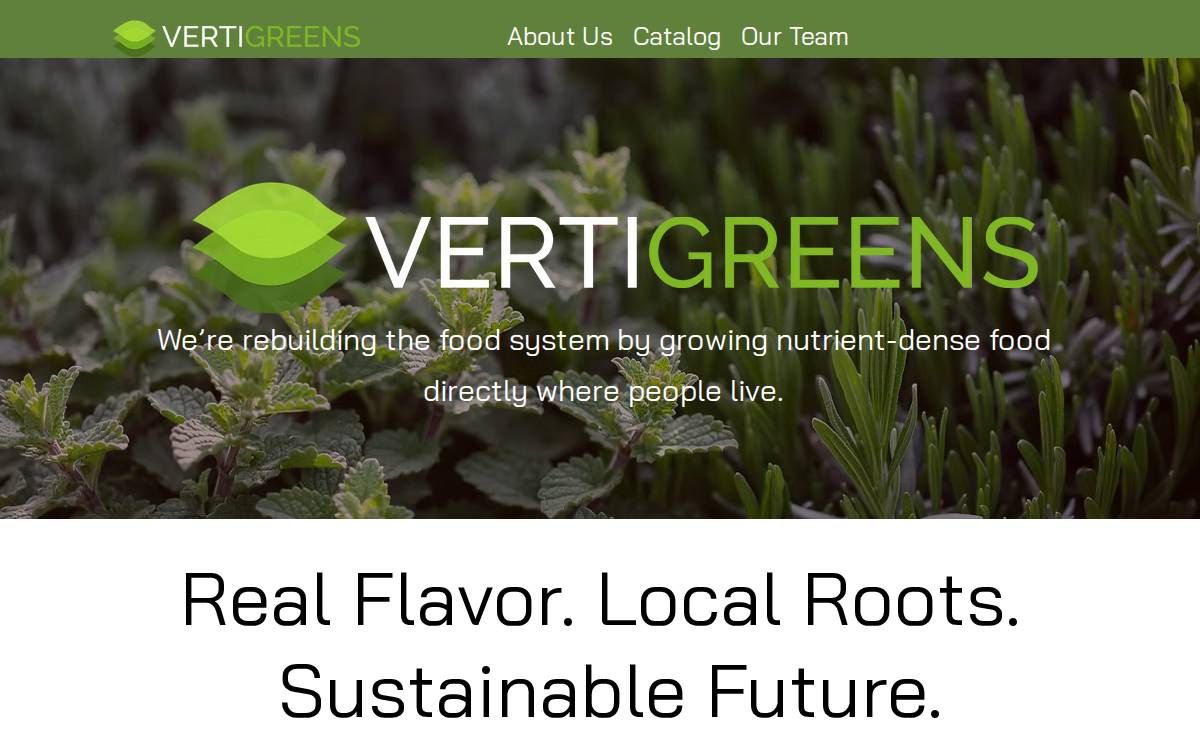 VertiGreens website preview
