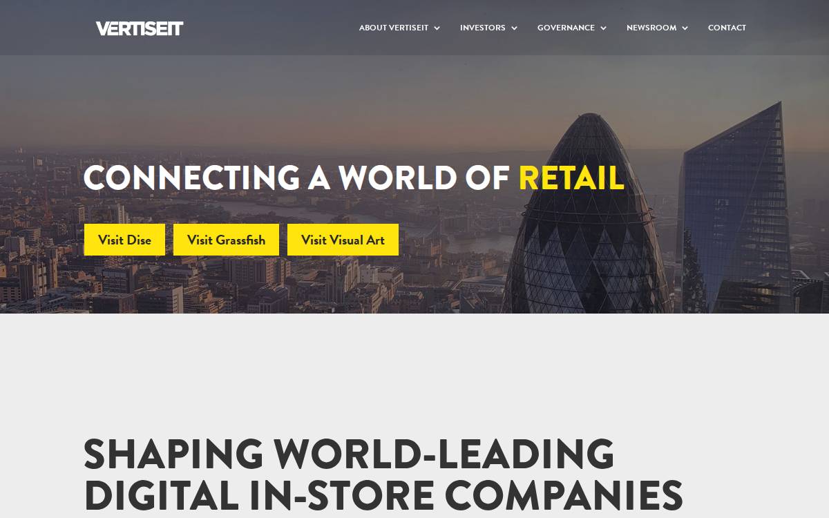 Vertiseit website preview