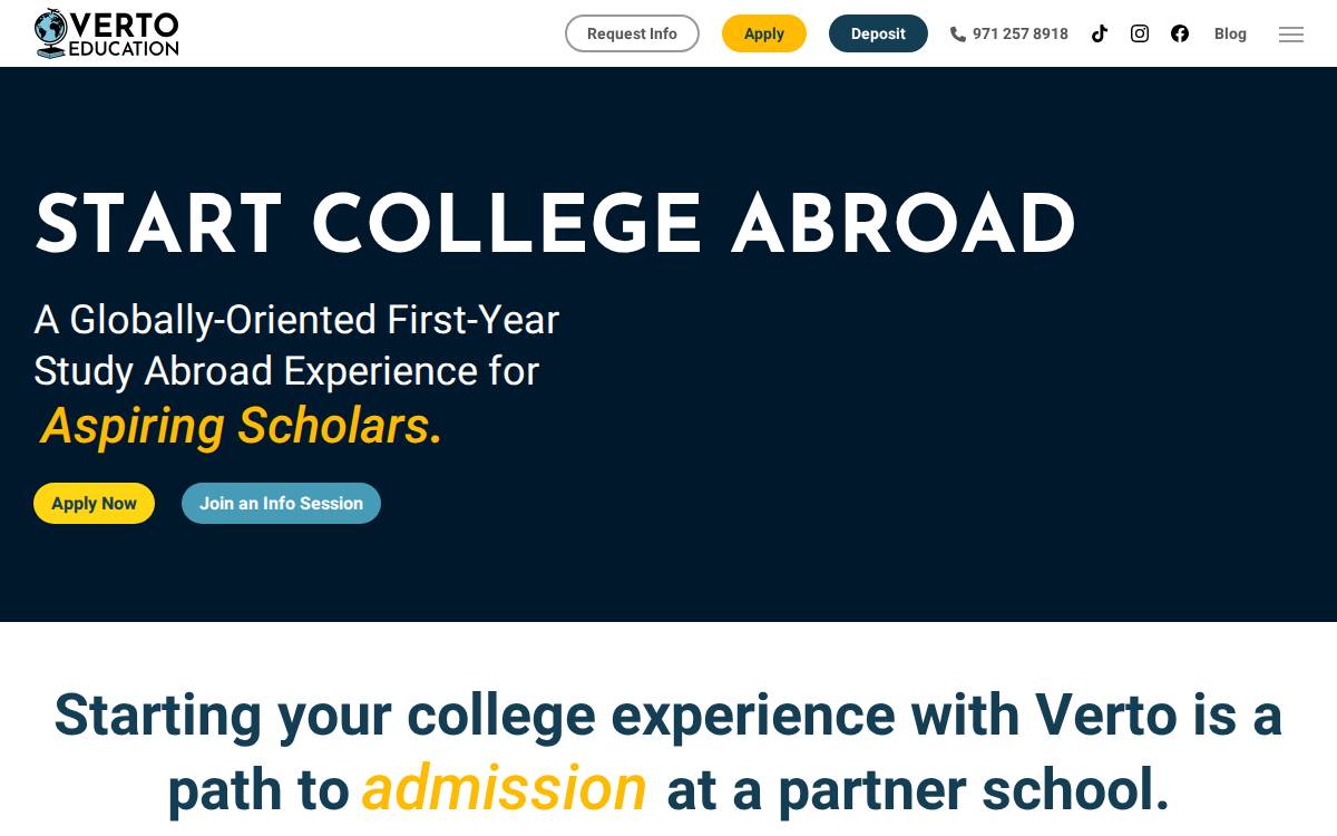 Vertoeducation website preview