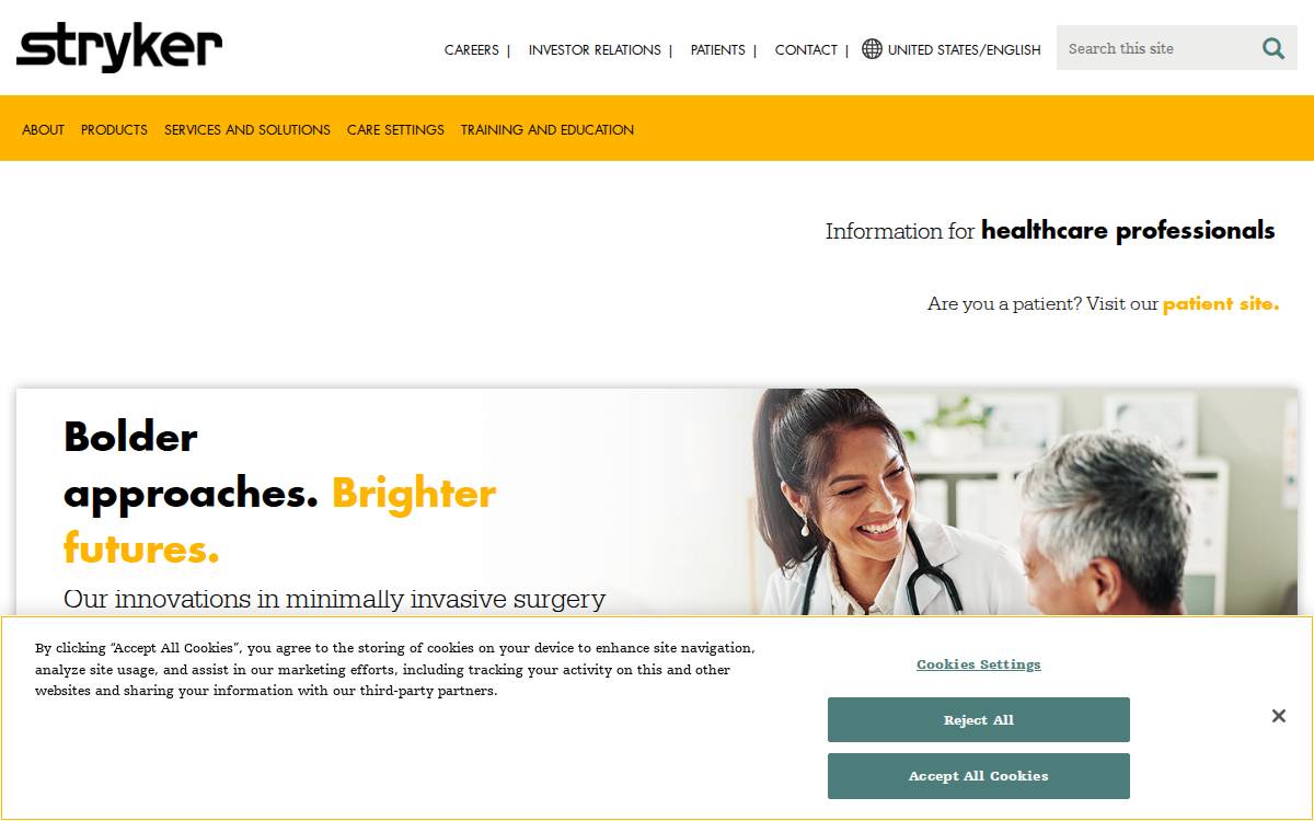 Vertos Medical website preview