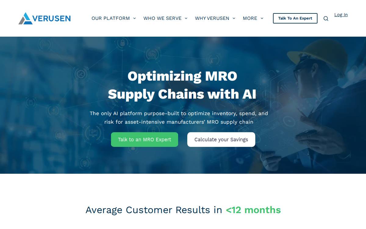 Verusen website preview