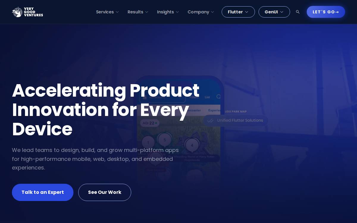 Very Good Ventures website preview