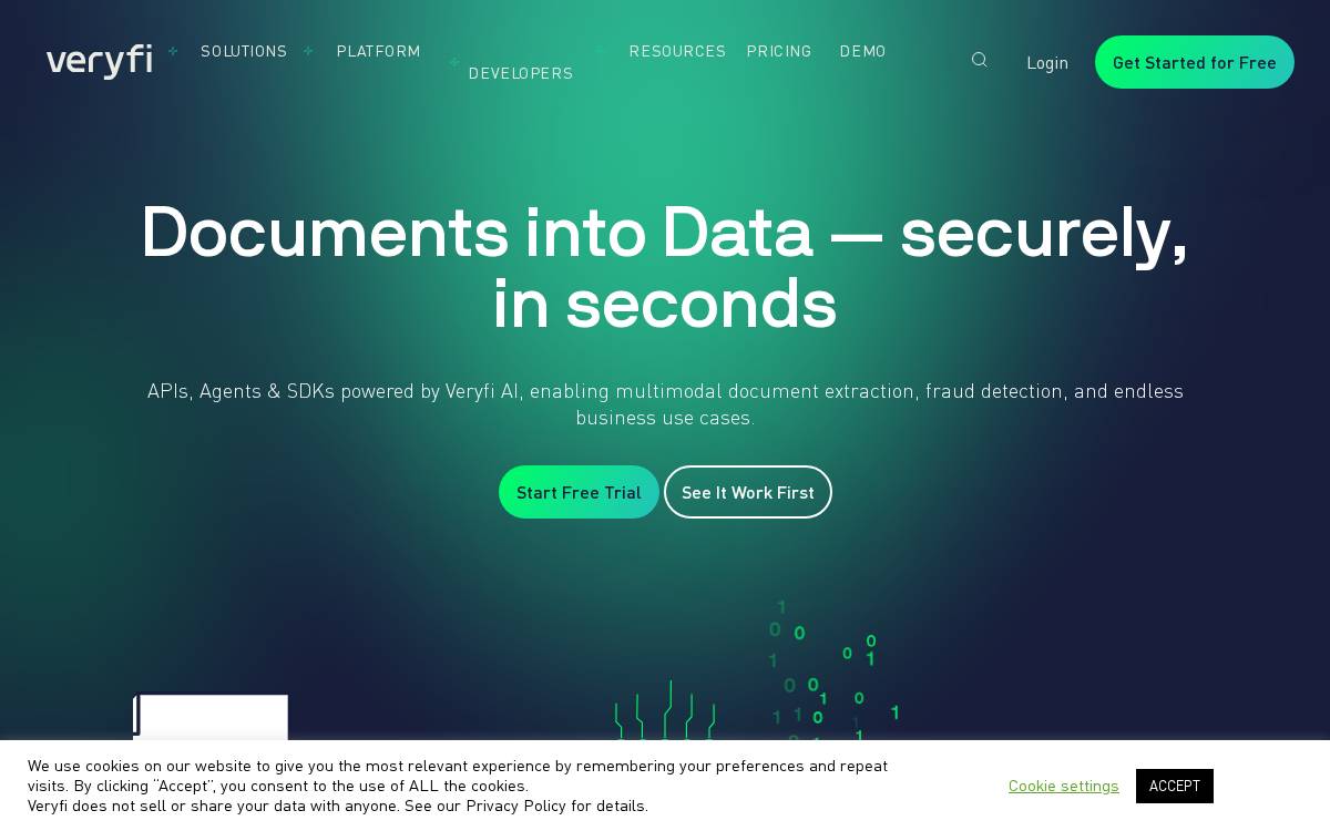 Veryfi, Inc. website preview