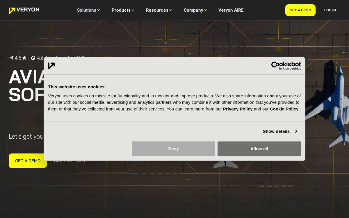 Veryon website preview