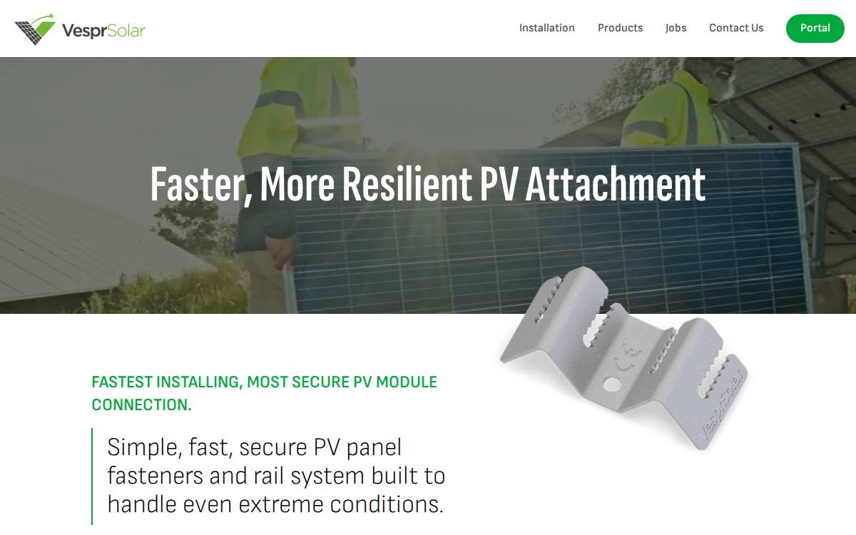 vespr-solar website preview