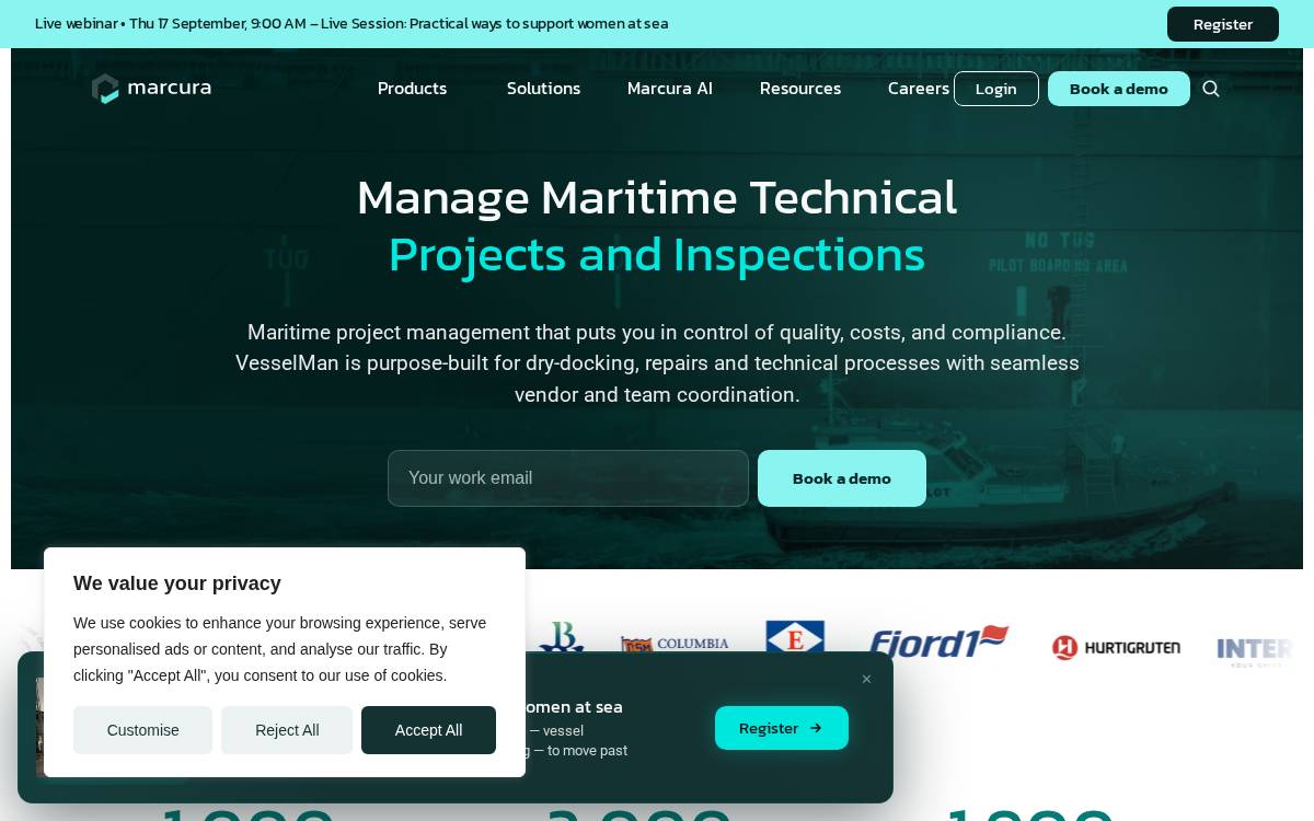 VesselMan website preview