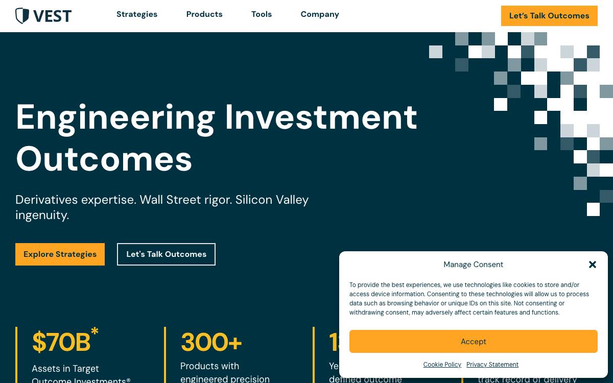 Vest website preview