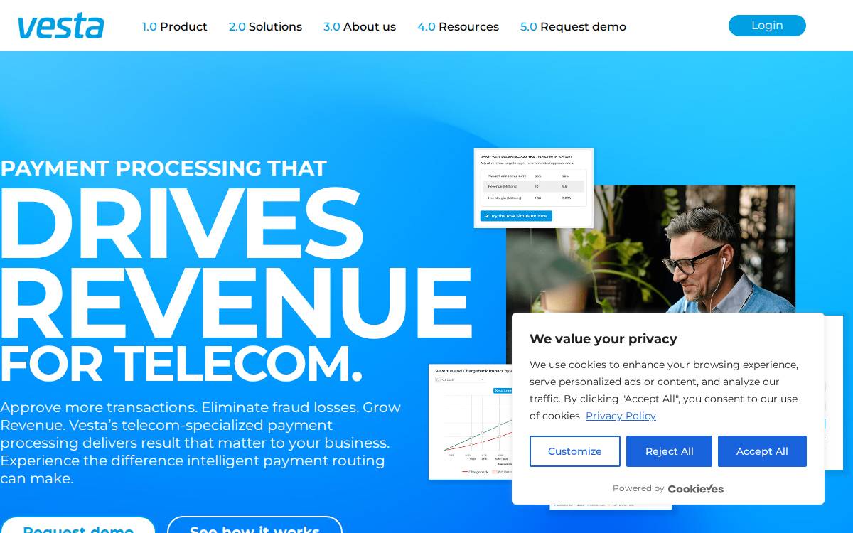 Vesta website preview