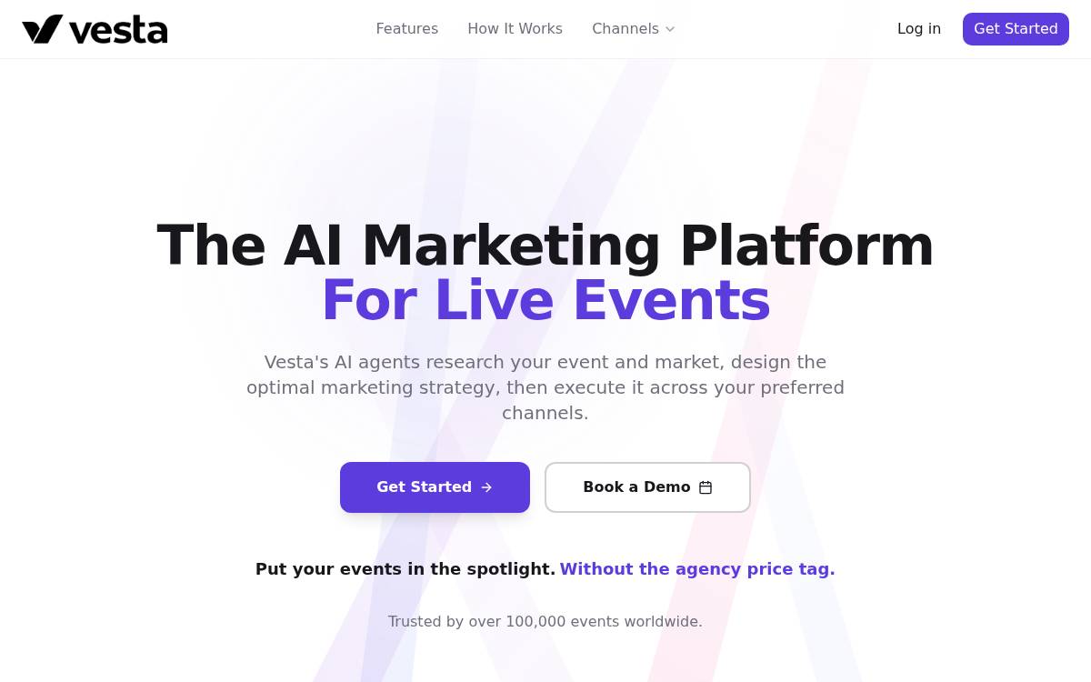 Vesta website preview