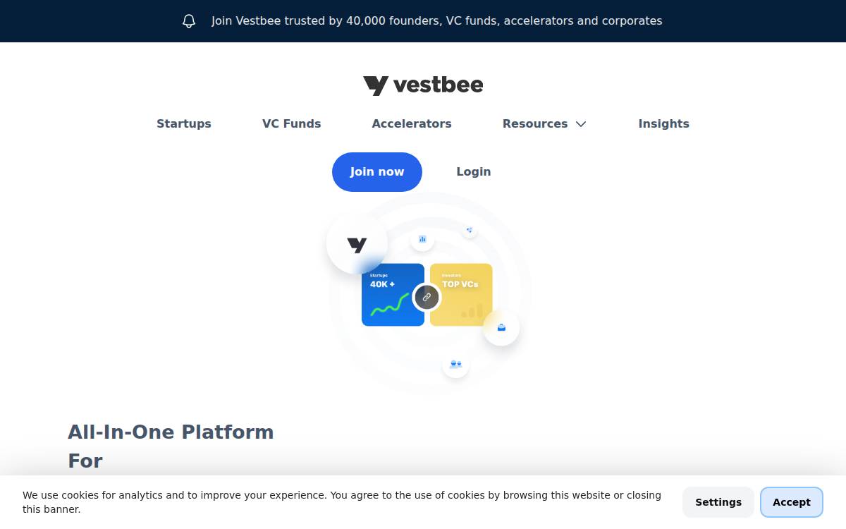 Vestbee website preview