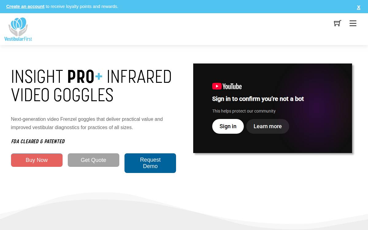Vestibular First website preview