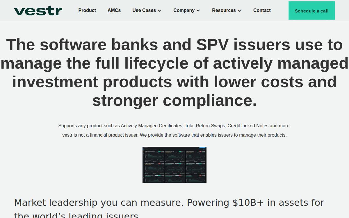 vestr website preview