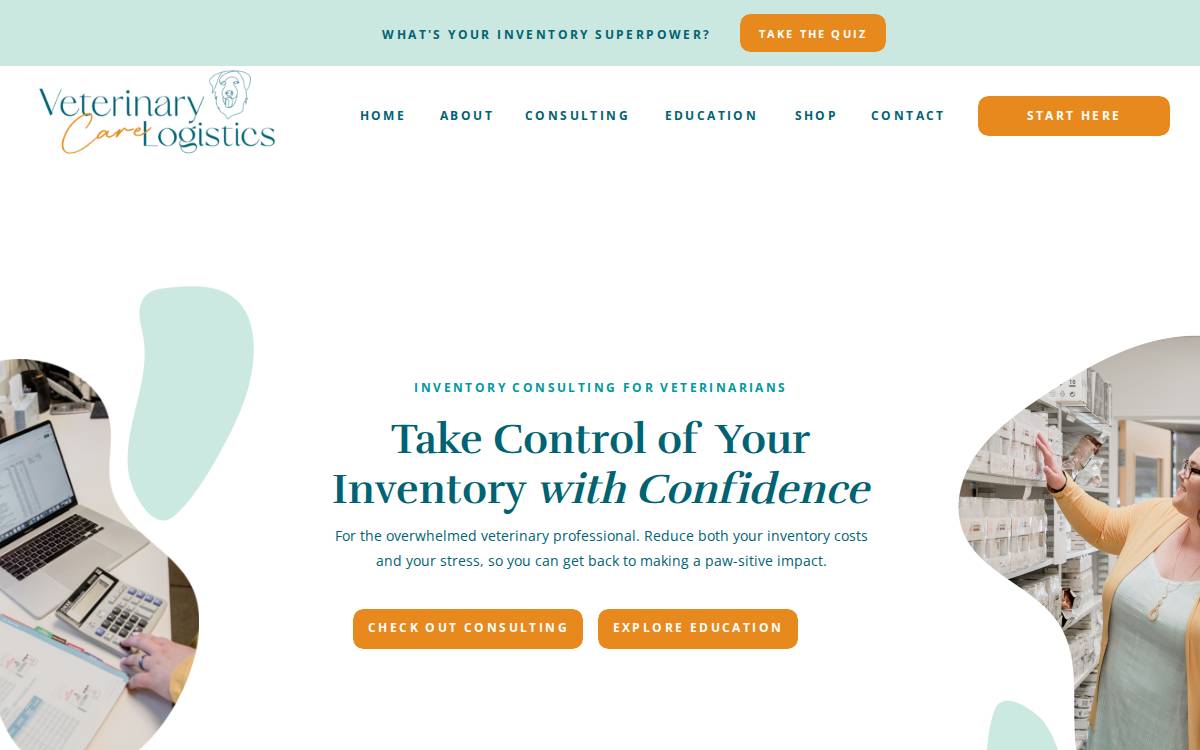 Veterinary Care Logistics website preview