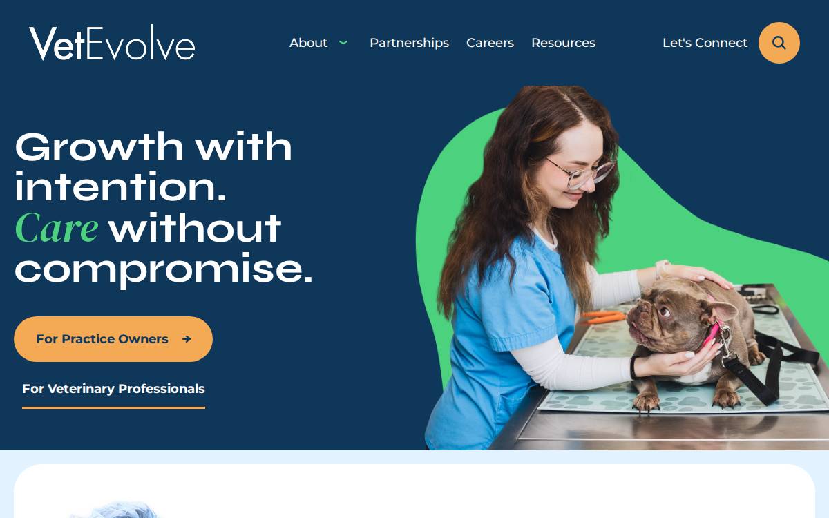 Vetevolve website preview