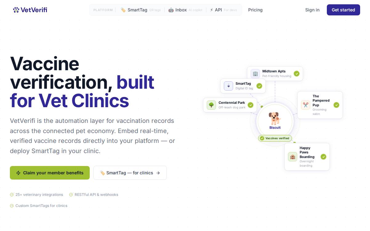 VetVerifi website preview