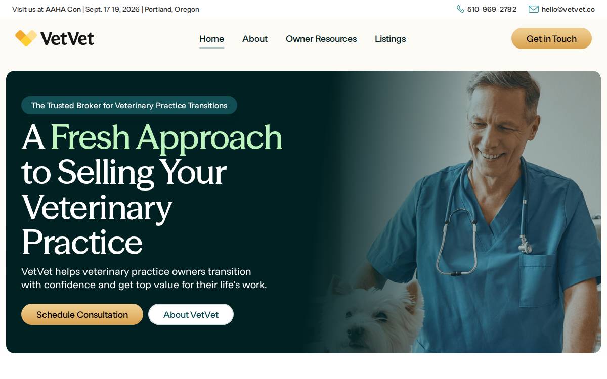 Vetvet website preview