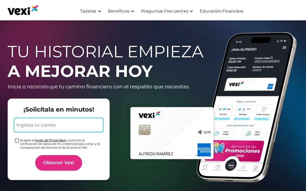 Vexi website preview