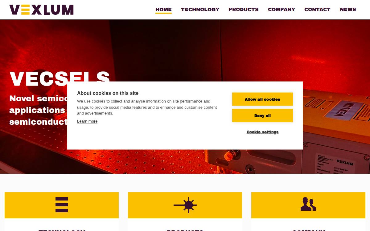 Vexlum website preview