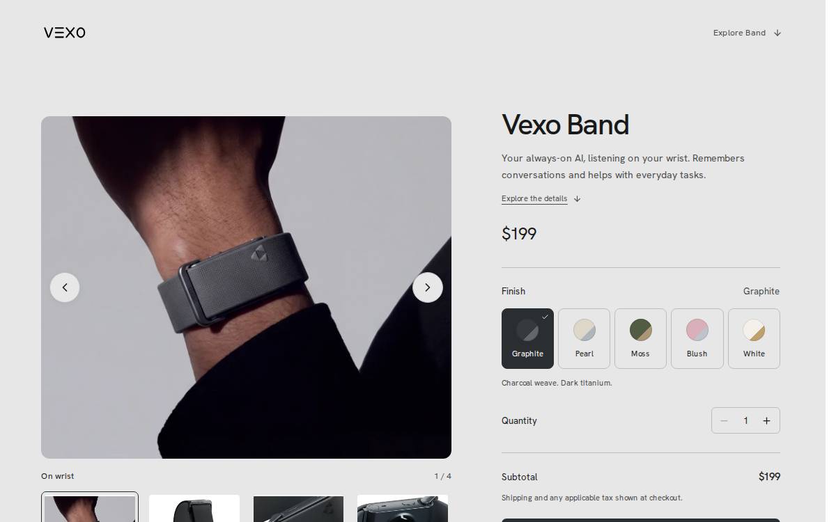 Vexo website preview