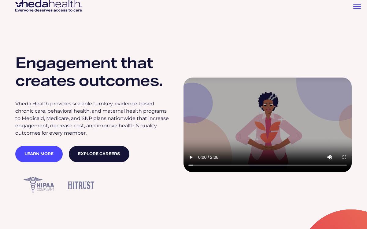 Vheda website preview