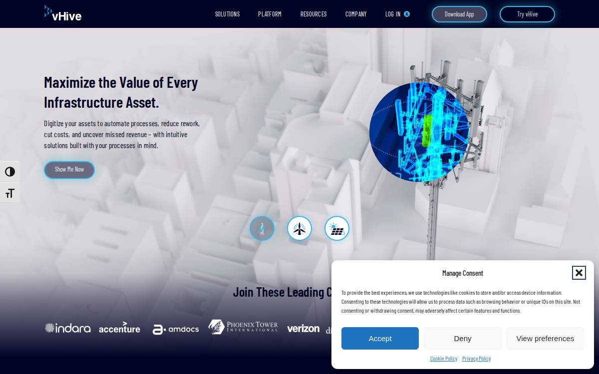 vHive website preview