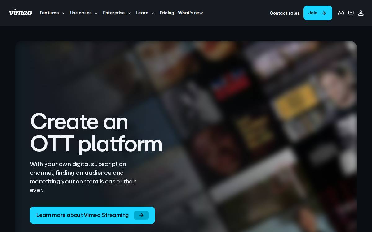 VHX website preview