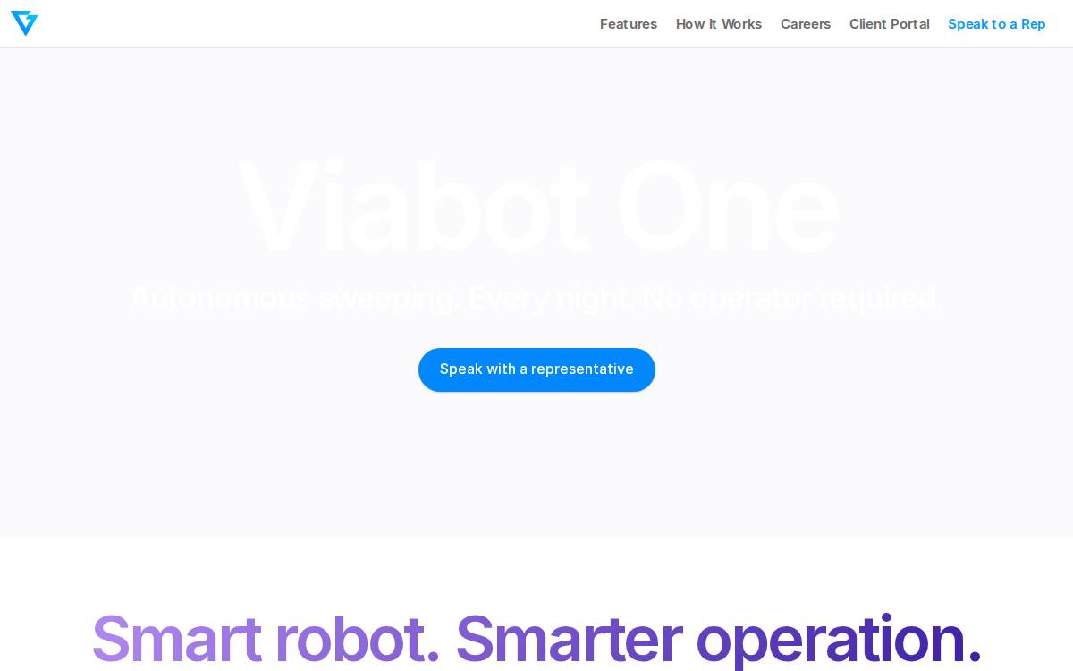 ViaBot website preview