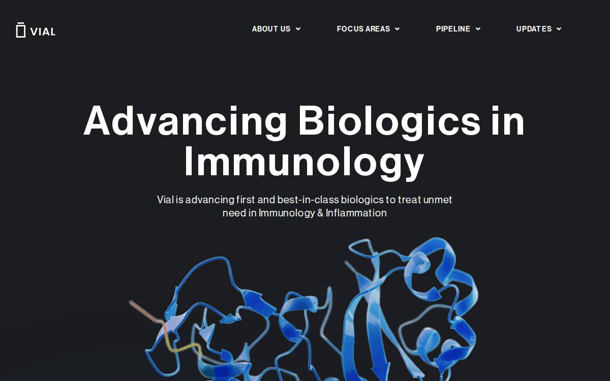 Vial website preview