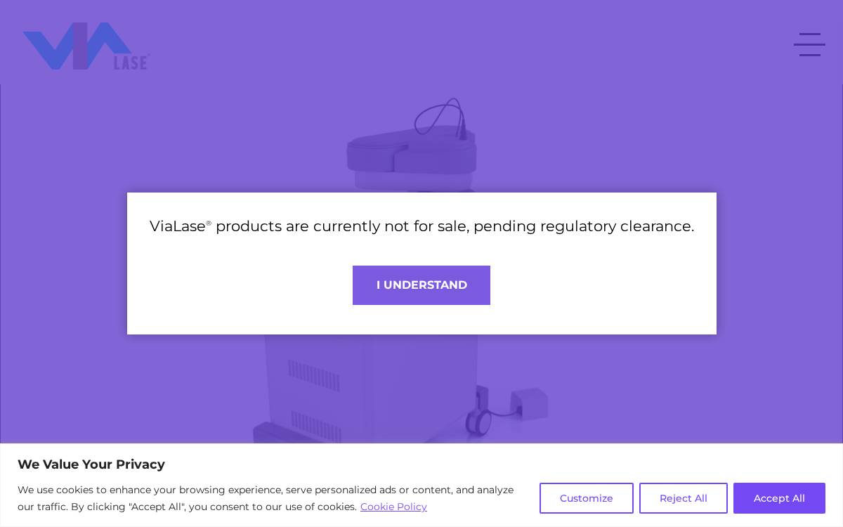 ViaLase website preview